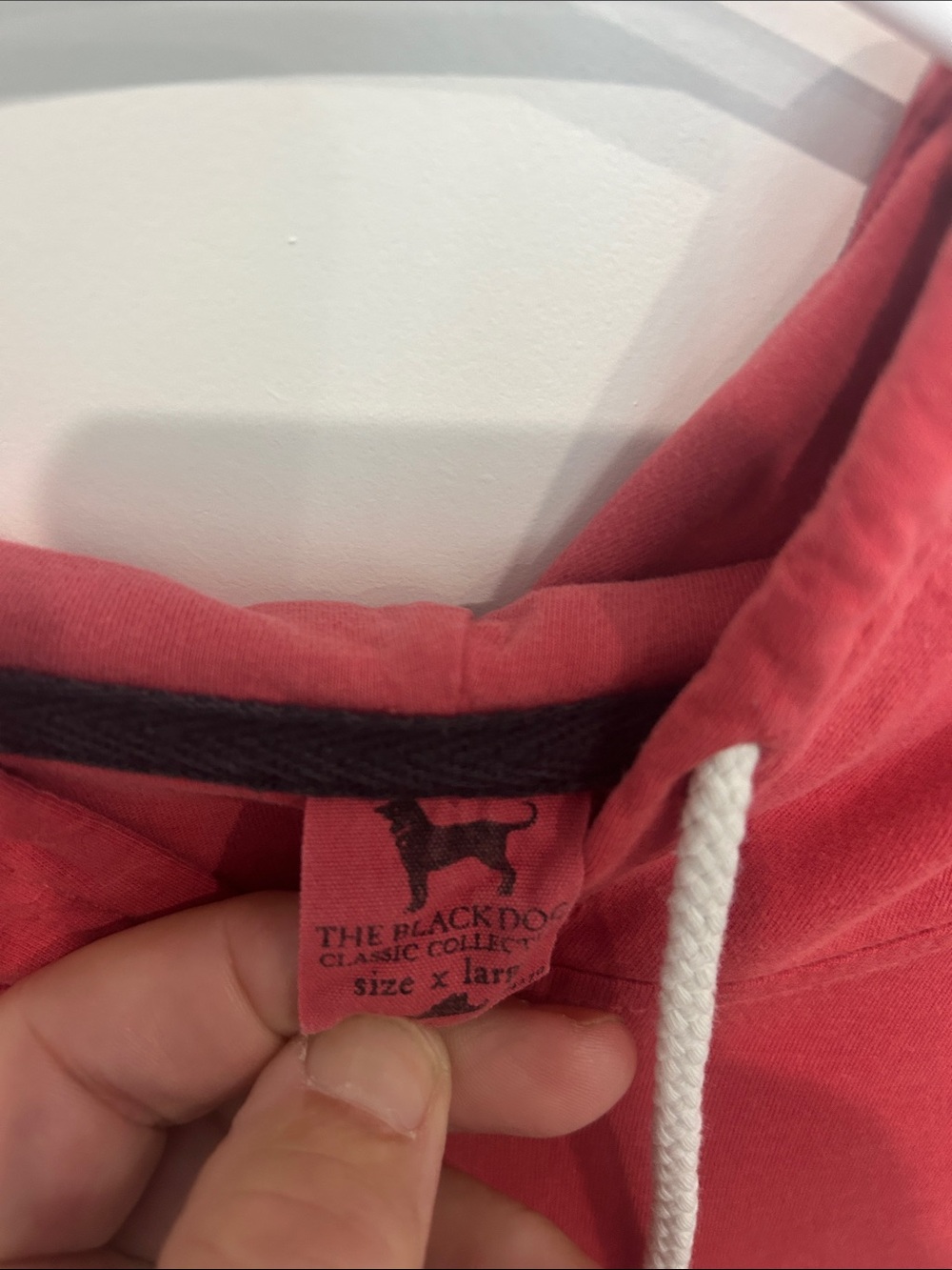 Men's The Black Dog Coral Long-Sleeve Hooded Pocket Shirt XL - Picture 4 of 7